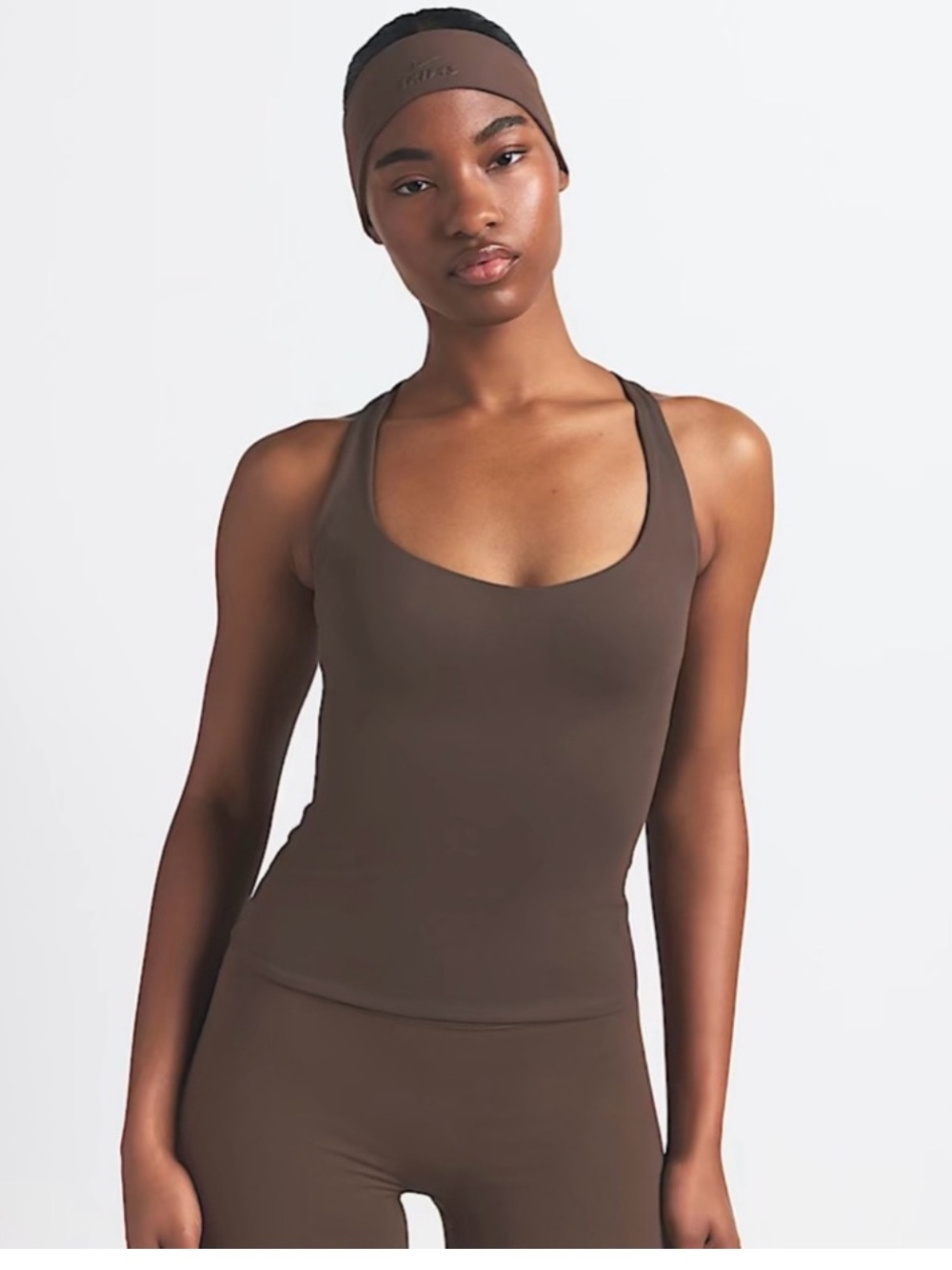 Nike Skims Matte Racer Back Tank - NWT - Size XXS - Color Dark Sepia